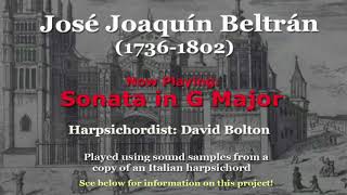 José Joaquín Beltrán (1736-1802): Sonata in G Major