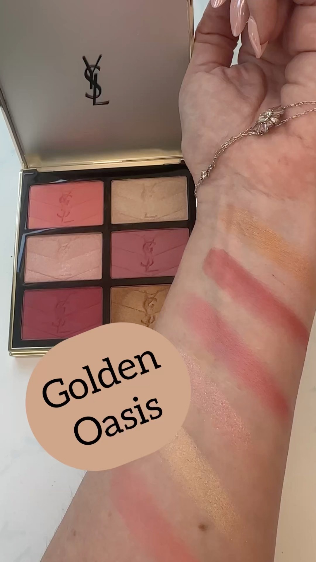 YSL Couture Face Palette - Golden OasisLive swatches in studio and