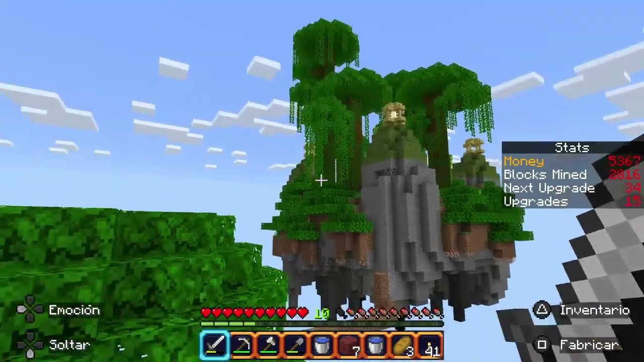 Diversión en one block Minecraft #6|PS5|