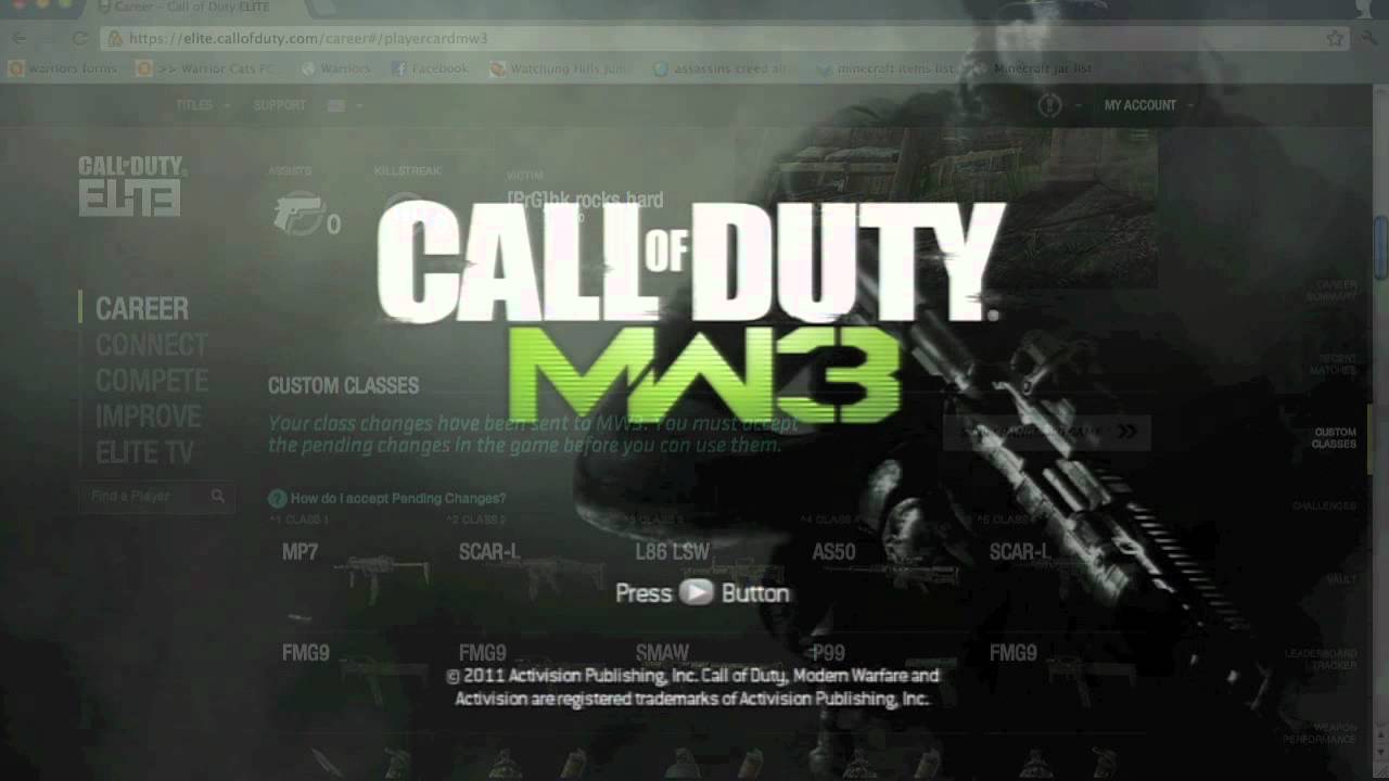 how to get colored custom classes in modern warfare 3