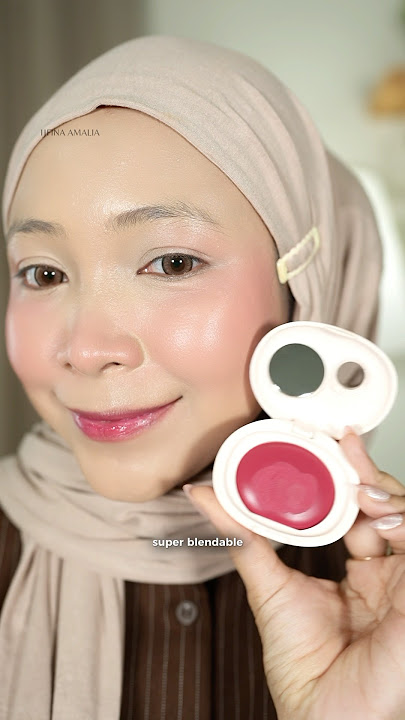 The texture is really bouncy 🥰😍 #emina #bouncy #blush #makeup #racunshopee #makeupreview #tips