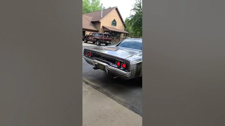 1968 Dodge Charger with black widow exhaust