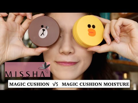 MISSHA MAGIC CUSHION vs MAGIC CUSHION MOISTURE X LINE FRIENDS Review | The Cloud - Beauty Novelties