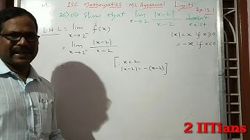 LIMITS Ex13.1 Q26ii | Class XI ISC Maths | ML Aggarwal