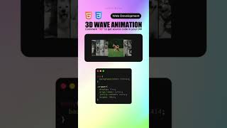 🌟Creating 3D Wave animation  #shorts #video #upskillmafia #viral #coding #html #css