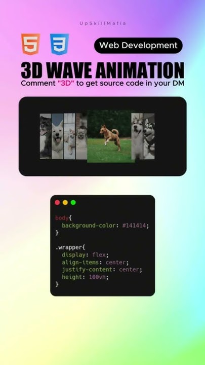 🌟Creating 3D Wave animation #shorts #video #upskillmafia #viral #coding ...