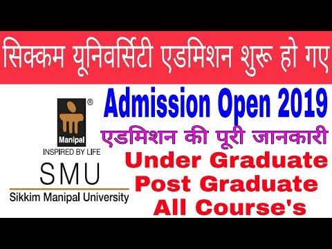 Sikkim Manipal University   SMU Admission Dates 2019 Application Form, Eligibility, Selection 960x54