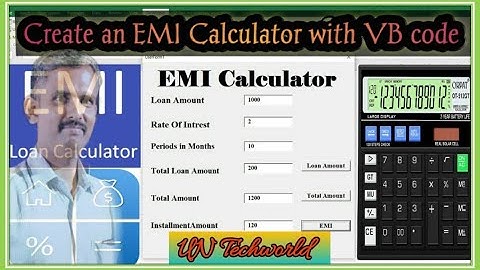 How to Make EMI Calculator in Excel with VBA Code | Loan EMI calculator using excel with VBA