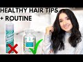 HEALTHY HAIR TIPS + HAIRCARE ROUTINE!
