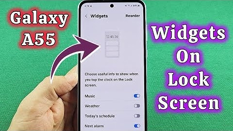 How to add widgets on lock screen Samsung Galaxy A55 Android