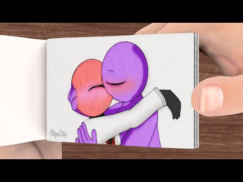 Purple x Red | Kiss Meme | rainbow friends roblox | Roblox animation | flipaclip
