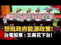 怒批政府能源政策! 台電股東 : 王美花下台!｜#寰宇新聞 @globalnewstw