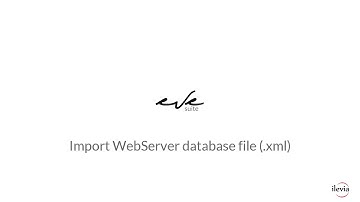 EVE: Import Vimar WebServer database file