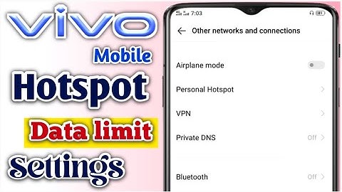 How to vivo mobile hotspot data limit settings || All vivo Mobile phones Hotspot data limit option