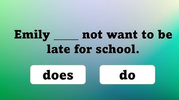 Do or Does? | English Grammar Quiz | For ESL and English Language Learners