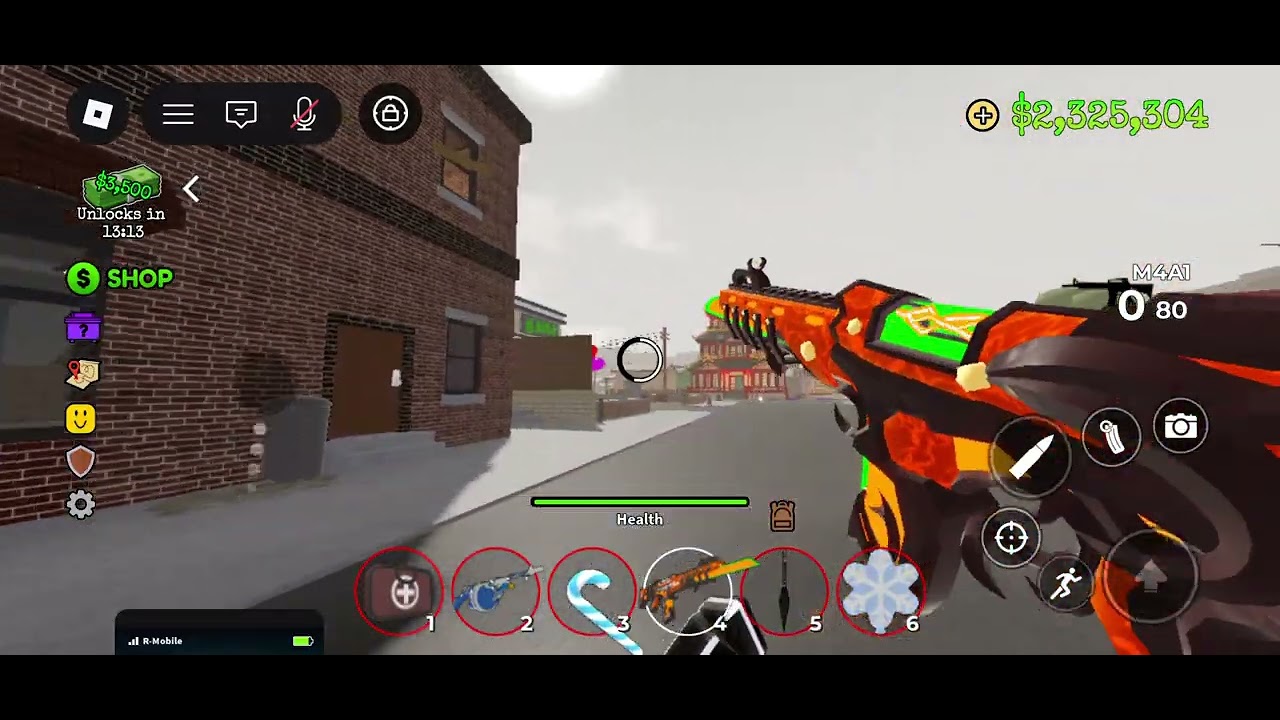 Atomic Pumpkin M4A1 in roblox ohio