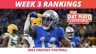 2023 Week 3 WR Rankings, Start, Sit, Streams  2023 Fantasy Football  Rankings - DraftKings Network