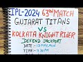 Gujarat titans vs kolkata knight riders ipl 2024 63rd match prediction kkr vs gt winner prediction