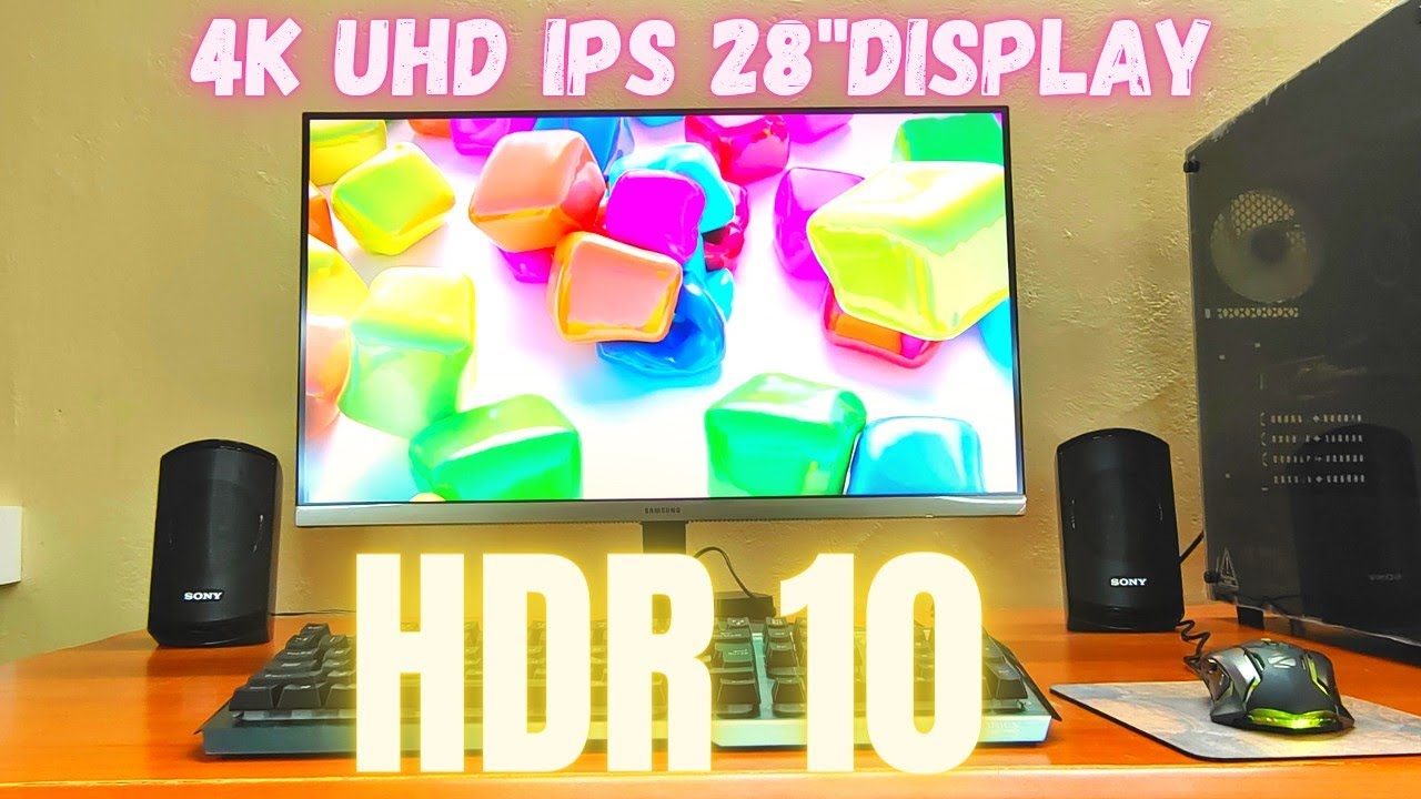 Samsung UR55 4K UHD IPS HDR10 Monitor Unboxing & Review 28"Large