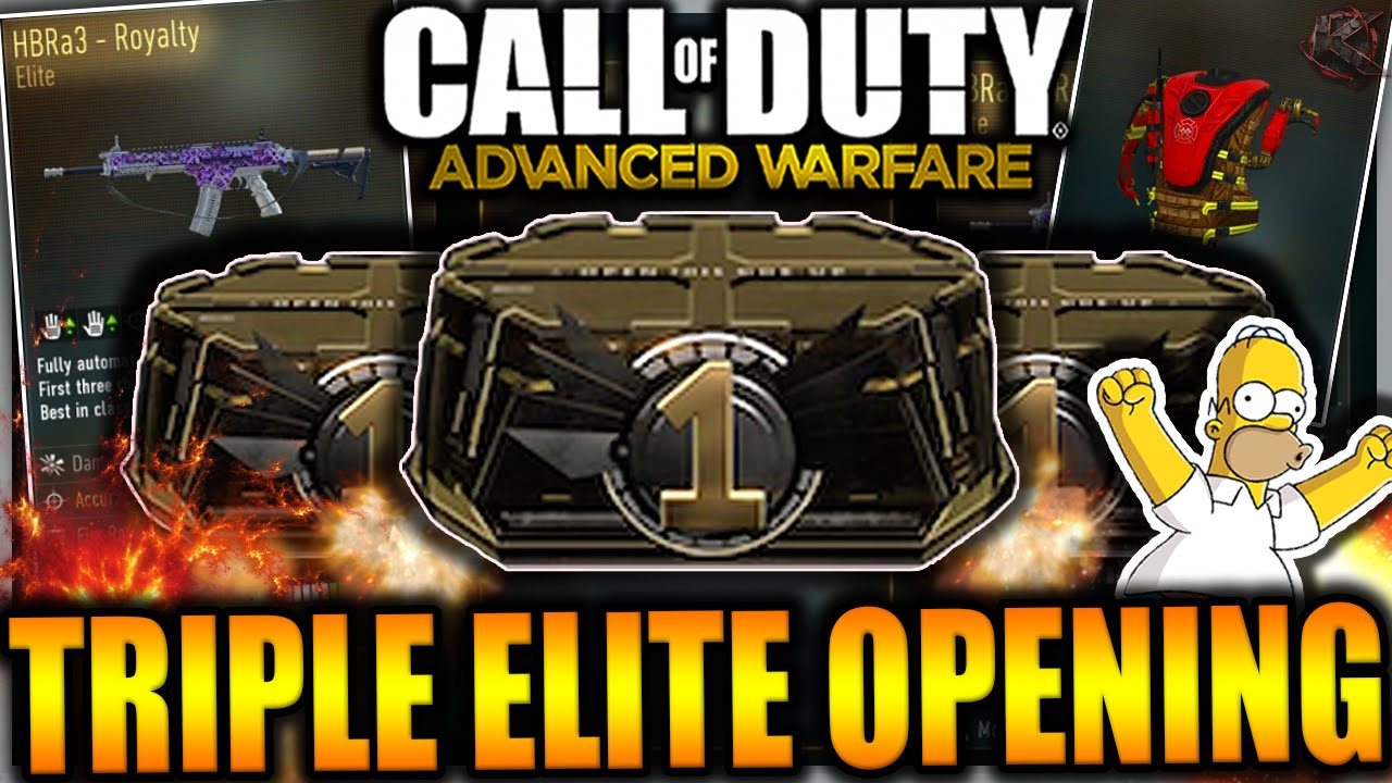 INSANE TRIPLE ELITE SUPPLY DROP OPENING! NEW Royalty Weapon & RARE Gear! (COD AW ROYALTY OPENINGS)