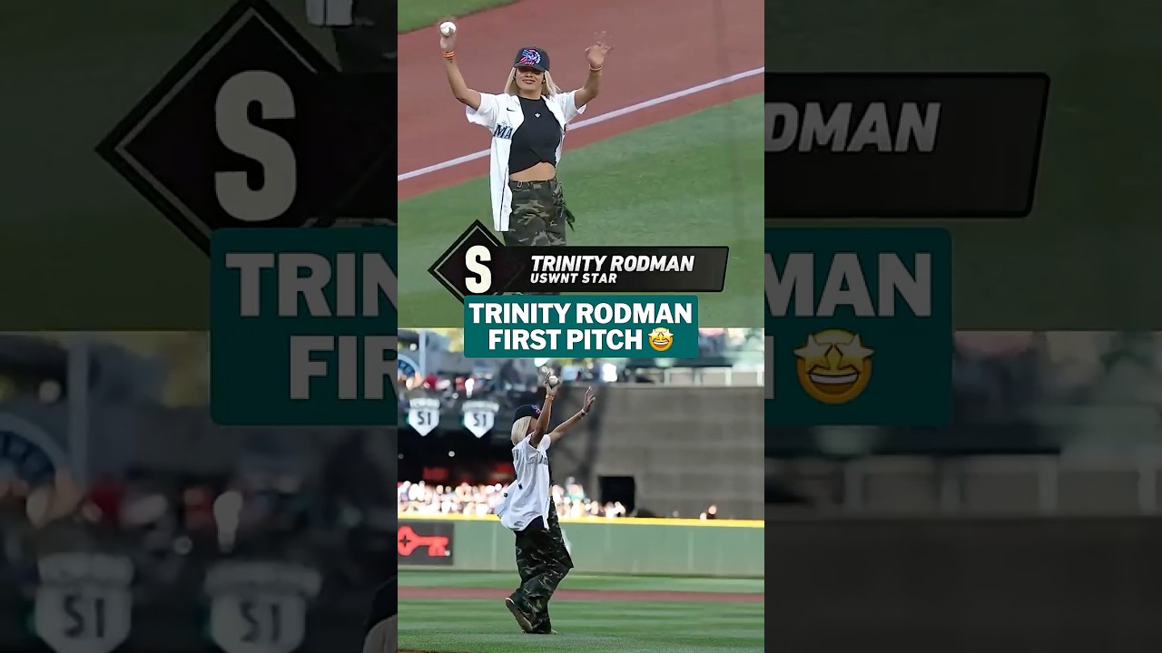 A perfect strike from Trinity Rodman! 👑