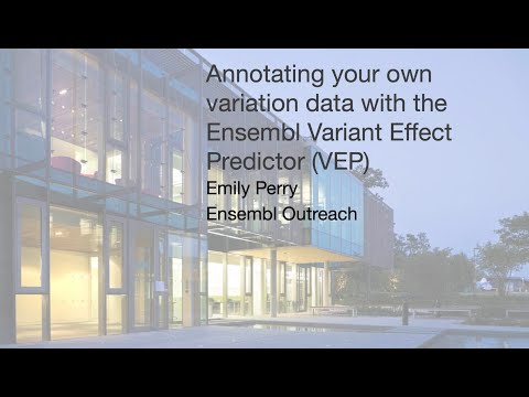 Annotating your own variation data with the Ensembl Variant Effect Predictor VEP
