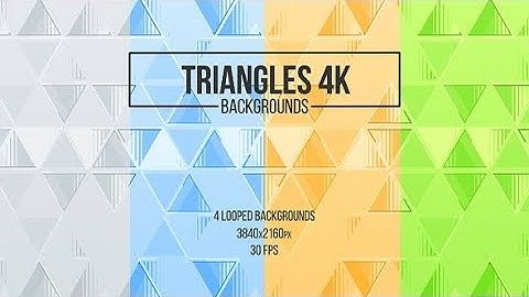 Motion Graphics - Triangles Backgrounds 4K