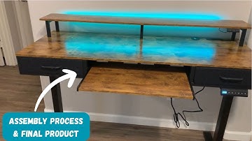 Assembly Process Overview | AODK Electric Standing Desk with Drawers & Keyboard Tray