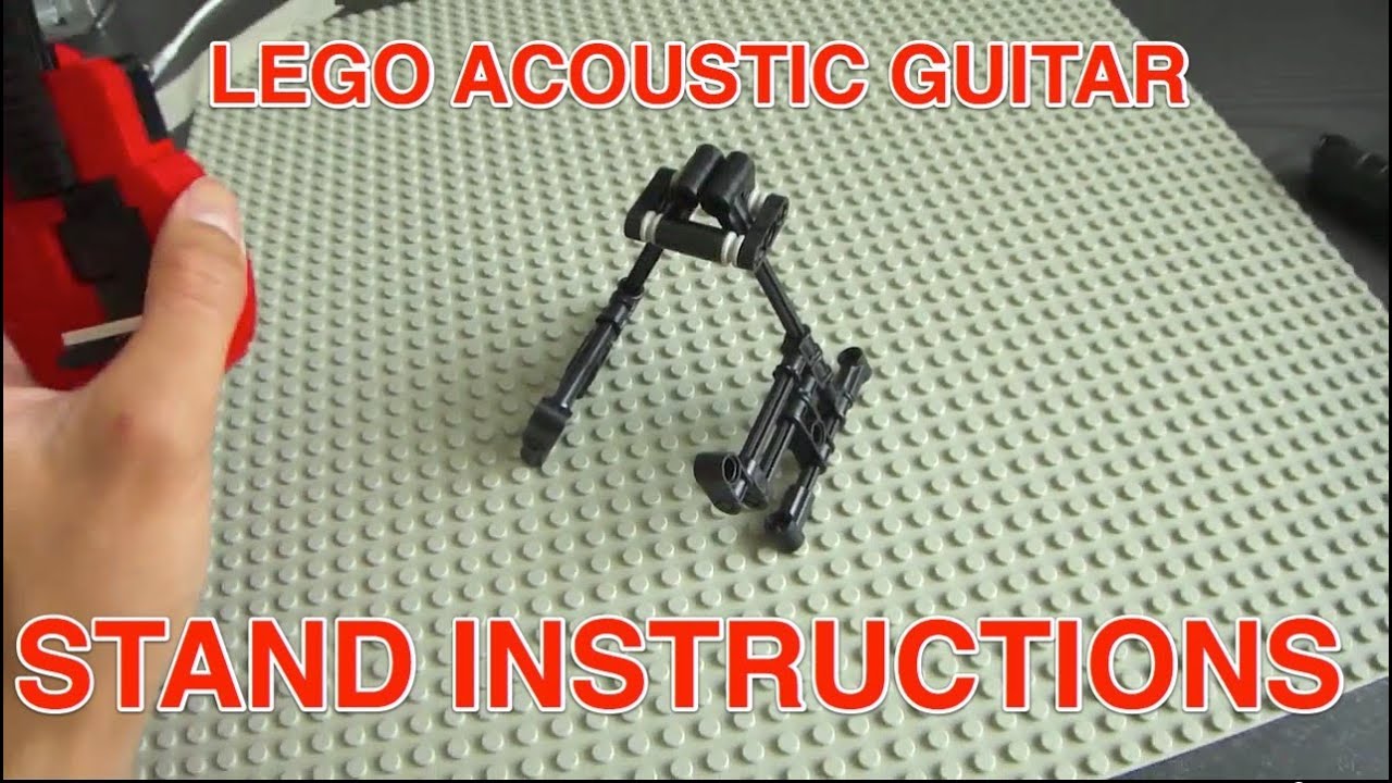 Lego Acoustic Guitar mini STAND instructions (bonus video) YouTube