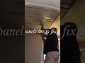 Installing a new ceiling in the kitchen area