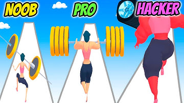 NOOB vs PRO vs HACKER - Weight Runner 3D