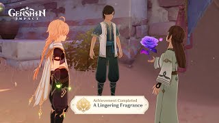 A Lingering Fragrance Genshin Achievement Guide | Desert Bloom Daily Commission Sumeru