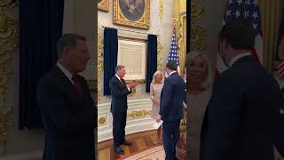 Moments JD Vance sworn Christinet Oretti as Ambassador ❤️ #jd #jdvance #usa #shorts