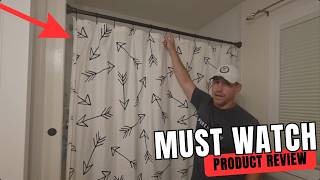 NO DRILL Required Oil Rubbed Bronze Tension Shower Curtain Rod Review