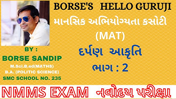Mirror Image part - 2 nmms exam and navoday exam  દર્પણ આકૃતિ  2