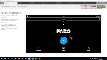 FARO SCENE how to connect for on site registration/compensation