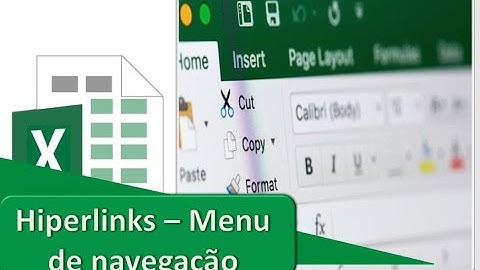 Hiperlinks no Excel - Criação de menus de navegação