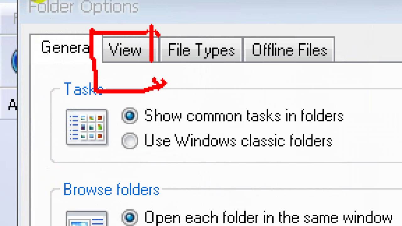 Win 11 show hidden files. Access type offline