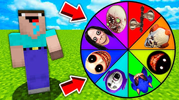 NOOB vs PRO vs HACKER vs GOD : VERY SCARY WHEEL CHALLENGE in MINECRAFT ! AMV SHORT Animation