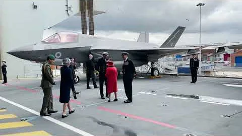 Her Majesty The Queen visits the company of HMS Queen Elizabeth in Portsmouth