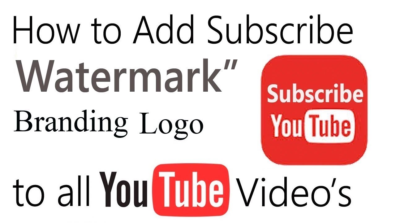 How to Create YouTube Branding Watermark for YouTube Channel in Tamil ...