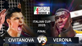 Final: Cucine Lube Civitanova vs Rana Verona | Volleyball SuperLega Coppa Italia 2025