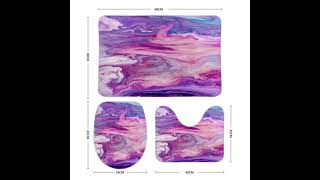 Coral Fleece Bath Mats Bathroom Rugs 3PC One Set 31