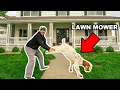 Mowing My FRONT YARD with My PET GOAT!!! (Life Hack)