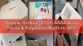 Review iSinbox [2000 ANSI/Auto Focus &amp; Keystone/Built-in APPs] 4K Outdoor Projector with WiFi and Bl