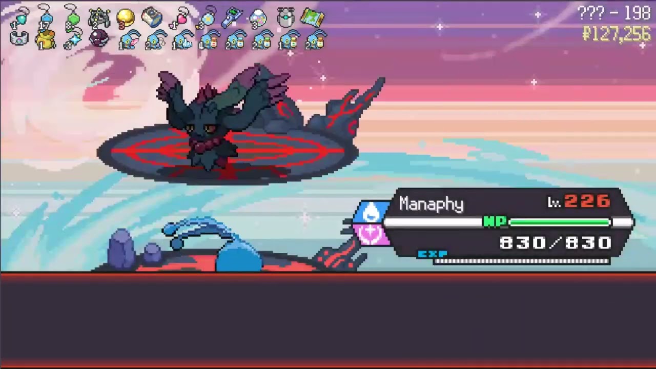 Pokerogue Gameplay - Reaching Eternatus Solo Run with Manaphy (Last 5 rounds)