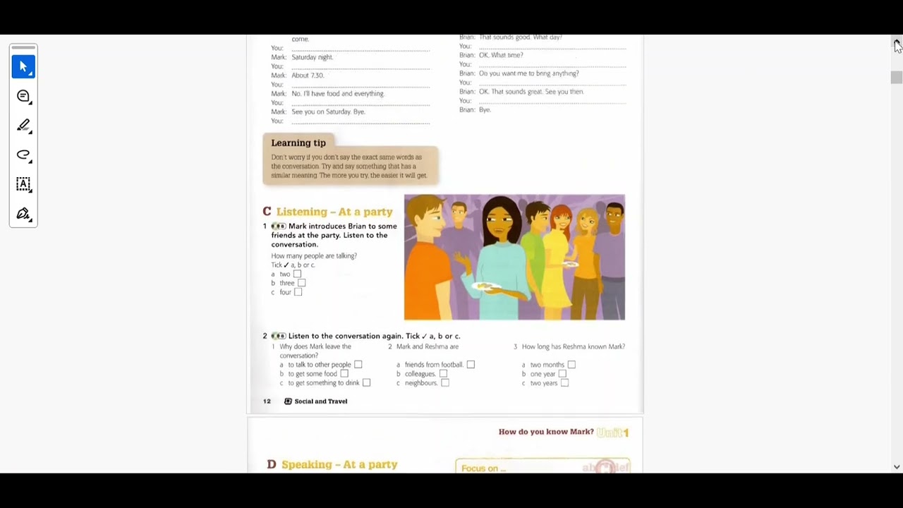كيفية قراءة مادة المحادثة المرحلة الأولى قسم اللغة الانكليزية #explore #viral #reels #learnenglish #