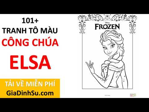 Tải Tranh Tô Màu Cho Bé - [MIỄN PHÍ] tải 101+ tranh tô màu công chúa Elsa cho bé - Nữ hoàng băng giá - tại Giadinhsu.com