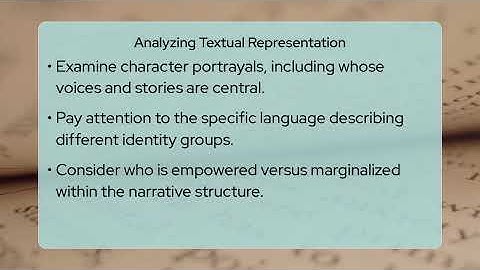 Why Is Representation Important In Literary Analysis?