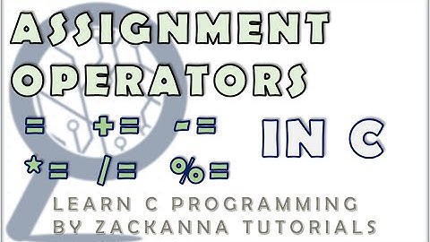 14. Assignment Operators in C